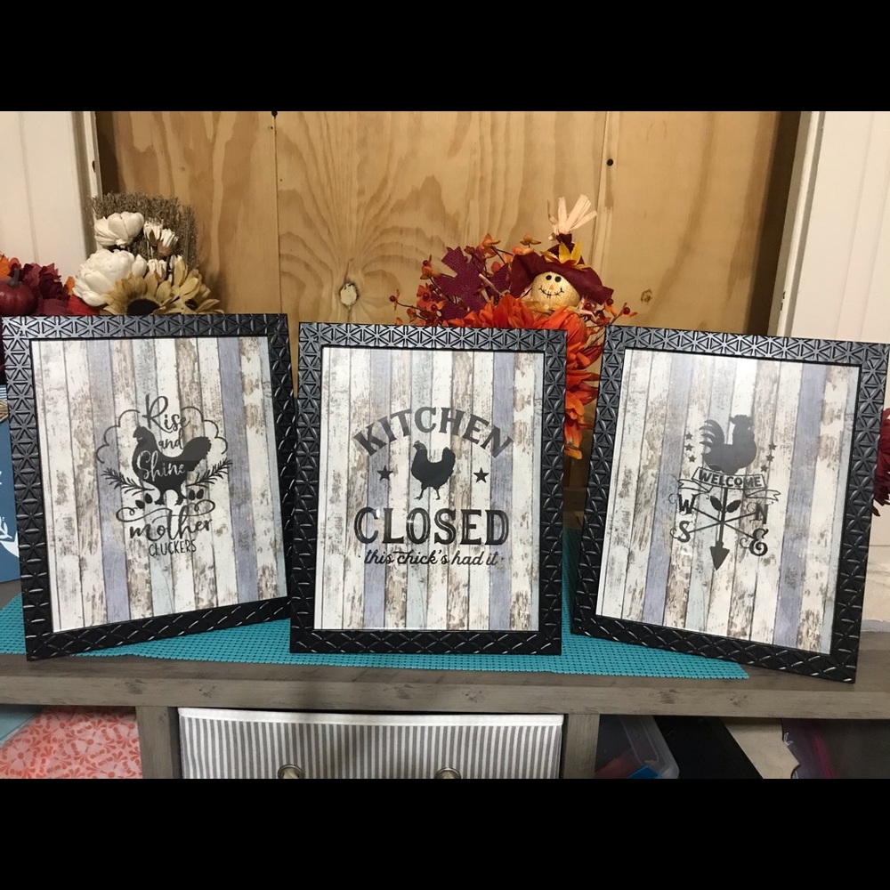Farmhouse kitchen wall decor 3 piece set